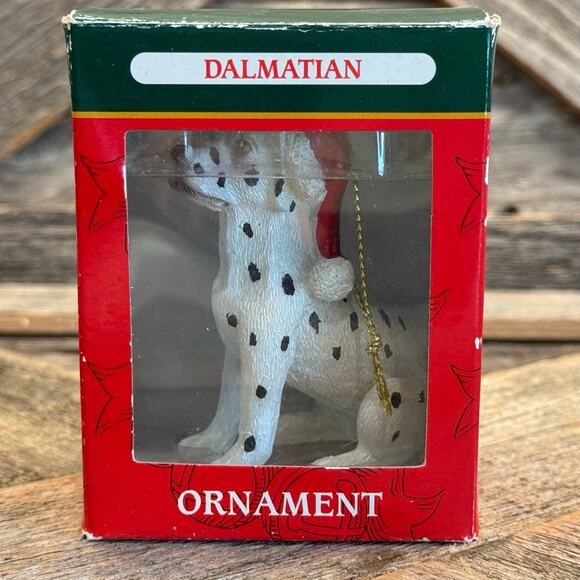 Vintage Kurt Adler Dalmatian Dog in Santa Hat Christmas Tree Ornament-3”H - Picture 8 of 8